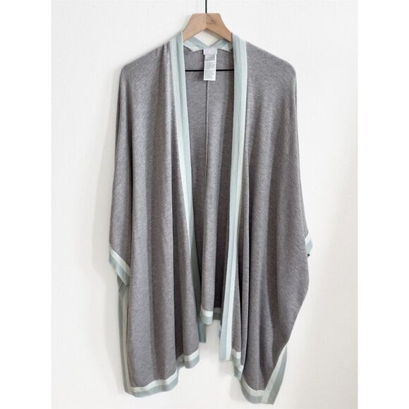 Chicos Sweater Womens Large/XL Gray Cashmere Blend Relaxed Fit‎ Cardigan Shawl - Picture 1 of 9
